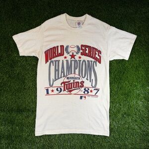 VTG 1987 Minnesota Twins Single Stitch MLB Baseball "World Series Champions" Tee